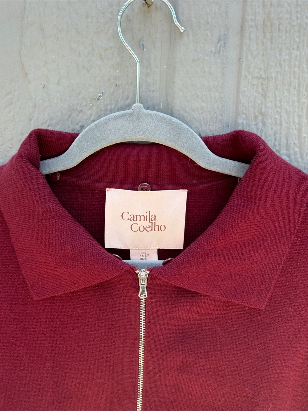 Camila Coelho Sleeveless Zip-Front Polo Top Size: S - Picture 4 of 7